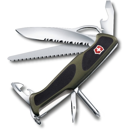 Swiss Army Brands 2023 Victorinox 0.9663.Mwc4Us2 Rangergrip 178 Green / Black 130Mm VIC-0.9663.MWC4-X4